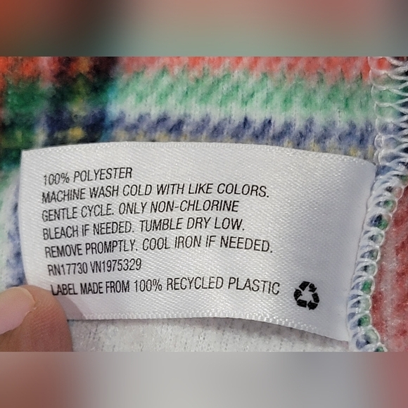 3X Multicolor Fleece Plaid Elastic Waist Pajama Bottoms EUC - Picture 6 of 7